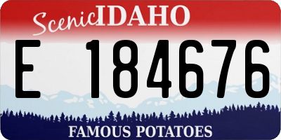 ID license plate E184676