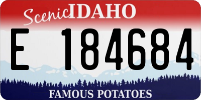 ID license plate E184684