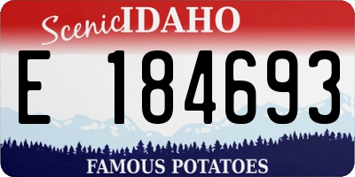 ID license plate E184693