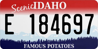 ID license plate E184697