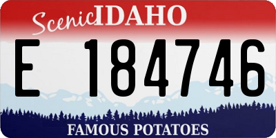 ID license plate E184746