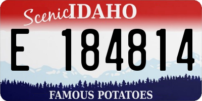 ID license plate E184814