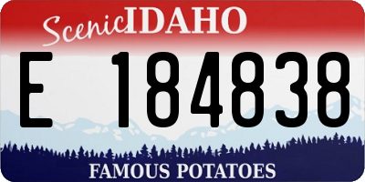 ID license plate E184838