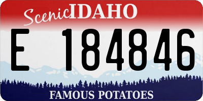 ID license plate E184846