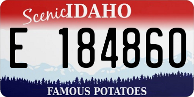 ID license plate E184860