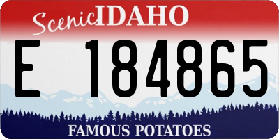 ID license plate E184865