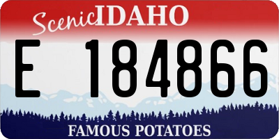 ID license plate E184866