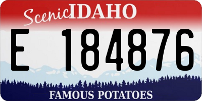 ID license plate E184876