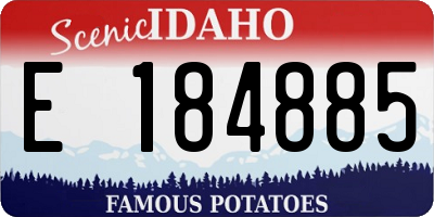 ID license plate E184885