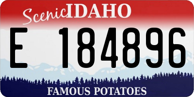 ID license plate E184896