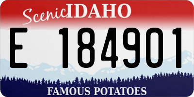 ID license plate E184901