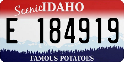 ID license plate E184919