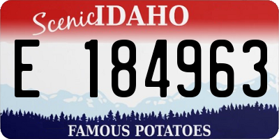 ID license plate E184963