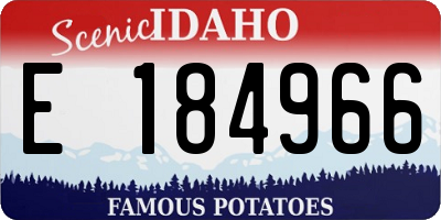 ID license plate E184966