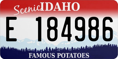 ID license plate E184986