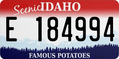 ID license plate E184994