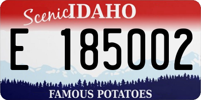 ID license plate E185002