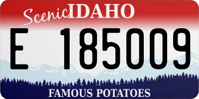 ID license plate E185009