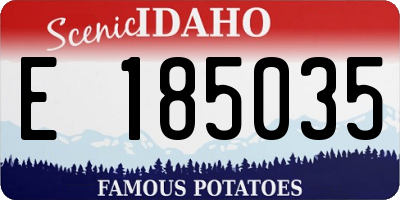 ID license plate E185035