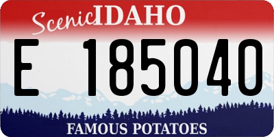 ID license plate E185040