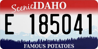 ID license plate E185041