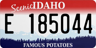 ID license plate E185044