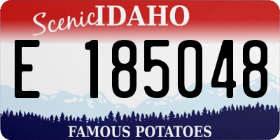 ID license plate E185048