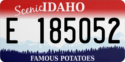 ID license plate E185052