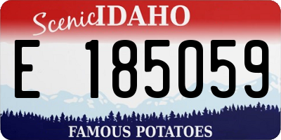 ID license plate E185059
