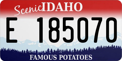 ID license plate E185070