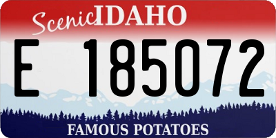 ID license plate E185072