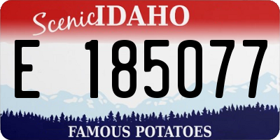 ID license plate E185077