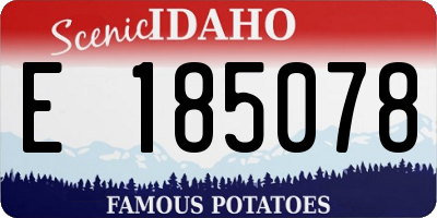 ID license plate E185078