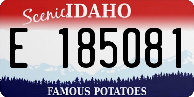ID license plate E185081