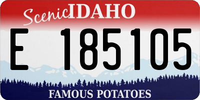 ID license plate E185105