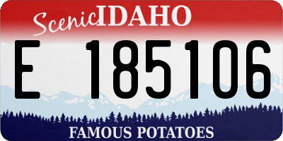 ID license plate E185106