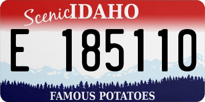 ID license plate E185110