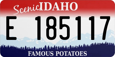 ID license plate E185117