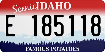 ID license plate E185118