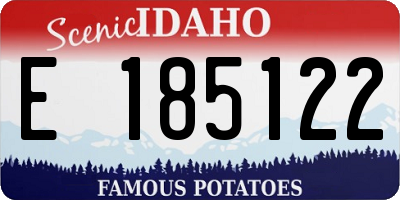 ID license plate E185122