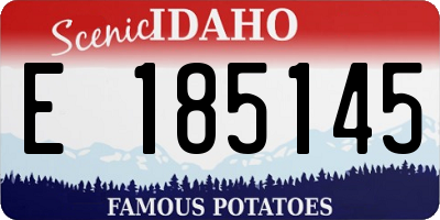 ID license plate E185145