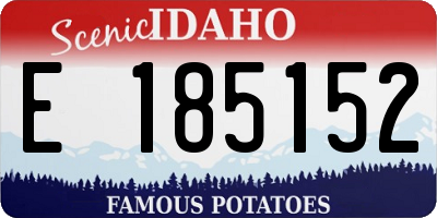 ID license plate E185152