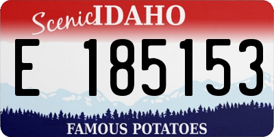 ID license plate E185153