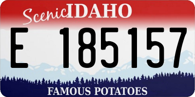 ID license plate E185157
