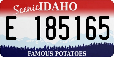 ID license plate E185165