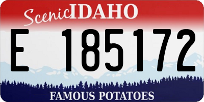ID license plate E185172