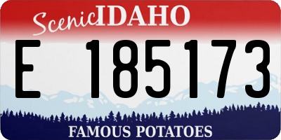 ID license plate E185173
