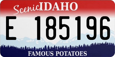 ID license plate E185196