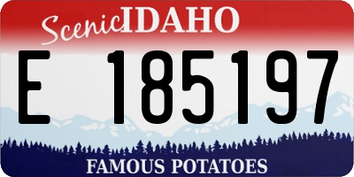 ID license plate E185197