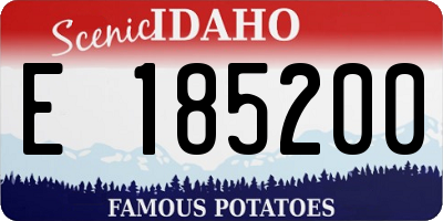 ID license plate E185200